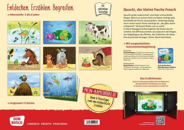 Produktbild: Quacki, der kleine freche Frosch. Kamishibai Bildkartenset