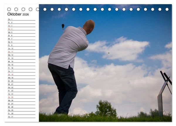 Produktbild: Abenteuer Golfspielen. Impressionen (Tischkalender 2026 DIN A5 quer), CALVENDO Monatskalender
