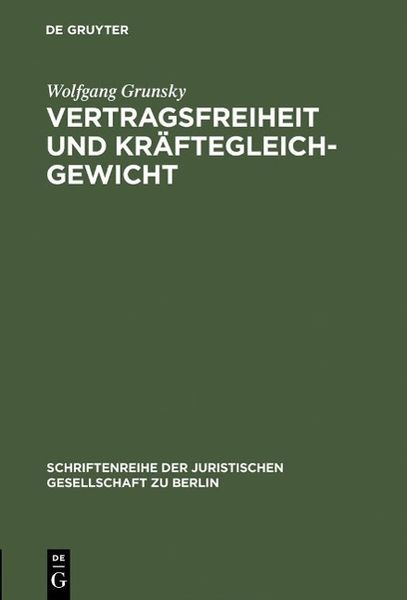 Produktbild: Vertragsfreiheit und Kr&auml;ftegleichgewicht