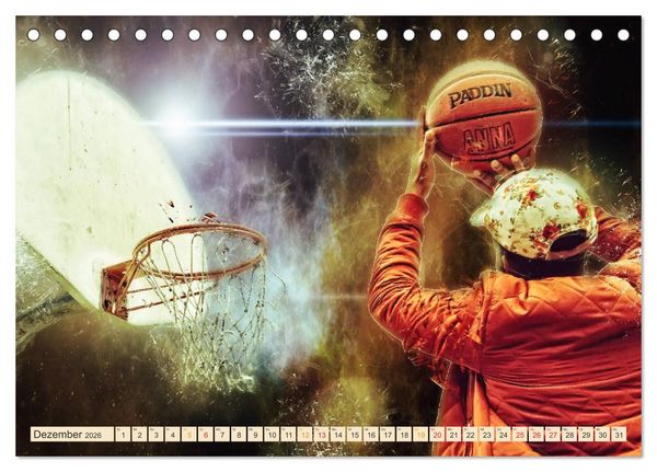 Produktbild: Basketball extrem (Tischkalender 2026 DIN A5 quer), CALVENDO Monatskalender