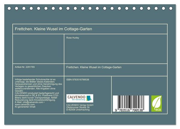 Produktbild: Frettchen. Kleine Wusel im Cottage-Garten (Tischkalender 2027 DIN A5 quer), CALVENDO Monatskalender