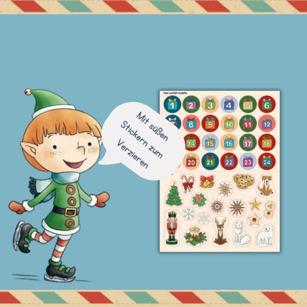 Produktbild: 24 Briefe vom Weihnachtsmann. Adventskalender-Post zum Basteln, Malen und Staunen