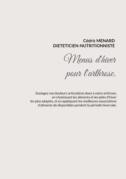 Produktbild: Menus d'hiver pour l'arthrose.