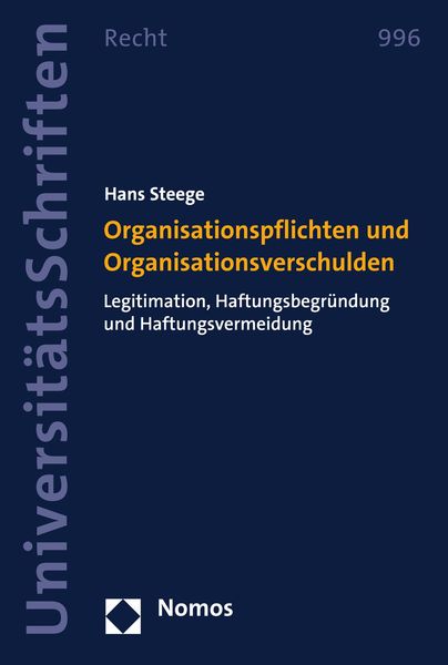 Produktbild: Organisationspflichten und Organisationsverschulden
