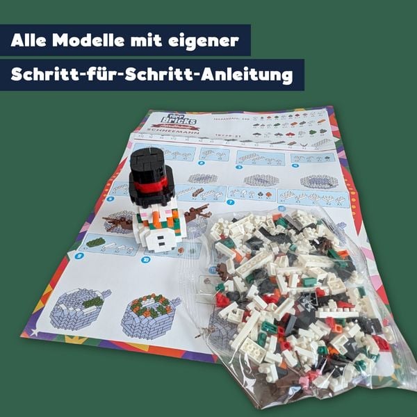 Produktbild: TOPP Bricks Adventskalender &ndash; 24 weihnachtliche Sets aus Mini-Klemmbausteinen