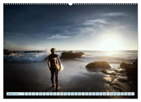 Produktbild: Surfen - so cool (hochwertiger Premium Wandkalender 2026 DIN A2 quer), Kunstdruck in Hochglanz