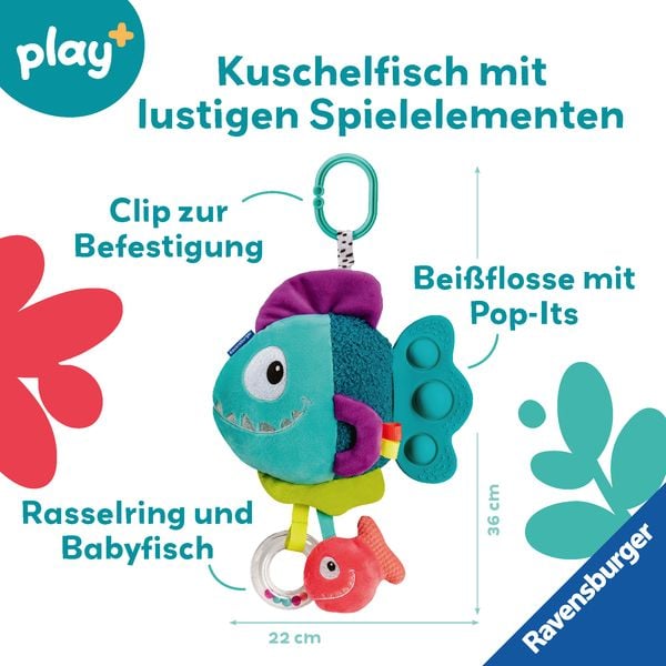 Produktbild: Play+ Pop-it Piranha (blau) - ab 0 Monate