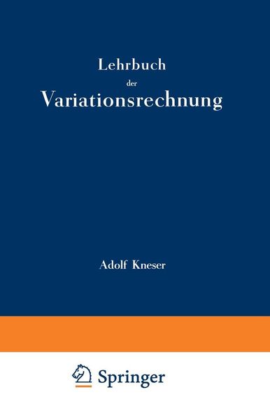 Produktbild: Lehrbuch der Variationsrechnung