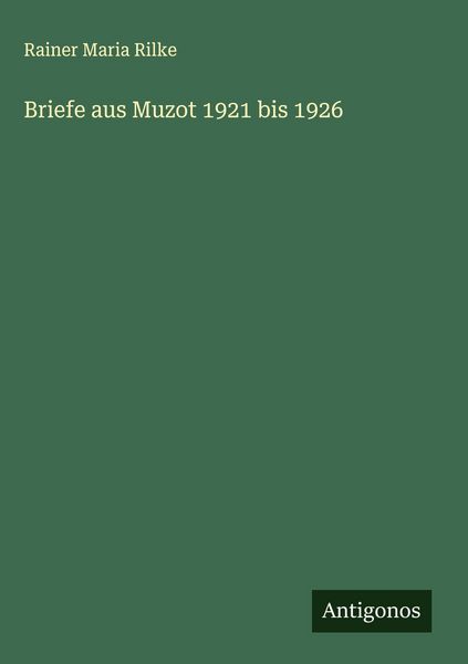 Produktbild: Briefe aus Muzot 1921 bis 1926