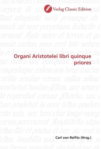 Produktbild: Organi Aristotelei libri quinque priores