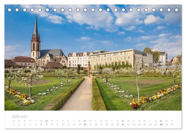 Produktbild: Darmstadt &ndash; G&auml;rten, Kunst, Architektur (Tischkalender 2026 DIN A5 quer), CALVENDO Monatskalender