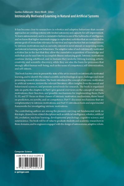 Produktbild: Intrinsically Motivated Learning in Natural and Artificial Systems