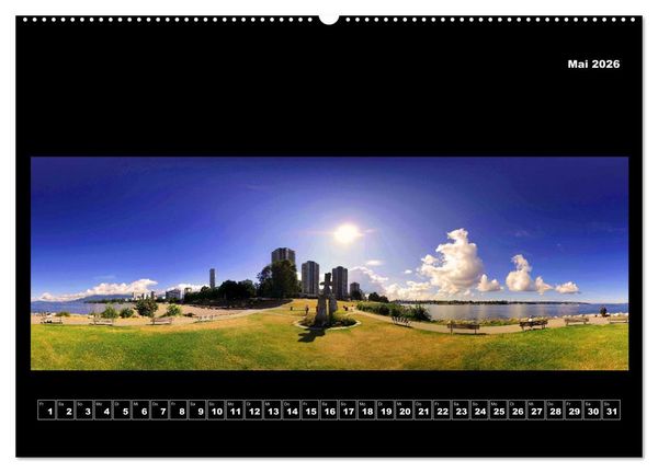 Produktbild: Vancouver / Kanada in faszinierender 360&deg; Panorama-Photographie (Wandkalender 2026 DIN A2 quer), CALVENDO Monatskalender