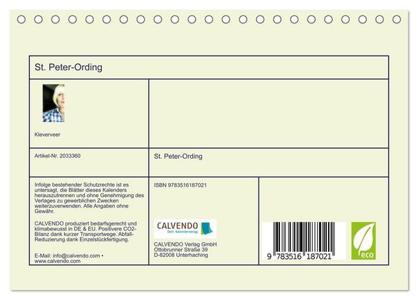 Produktbild: St. Peter-Ording (Tischkalender 2026 DIN A5 quer), CALVENDO Monatskalender