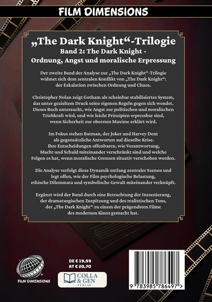 Produktbild: The Dark Knight &ndash; Ordnung, Angst und moralische Erpressung