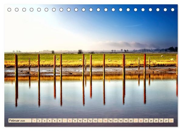 Produktbild: Friesland - Watt und Nordsee (Tischkalender 2026 DIN A5 quer), CALVENDO Monatskalender