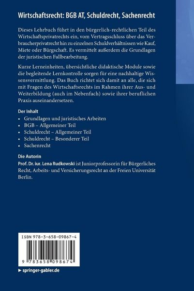 Produktbild: Wirtschaftsrecht: BGB AT, Schuldrecht, Sachenrecht