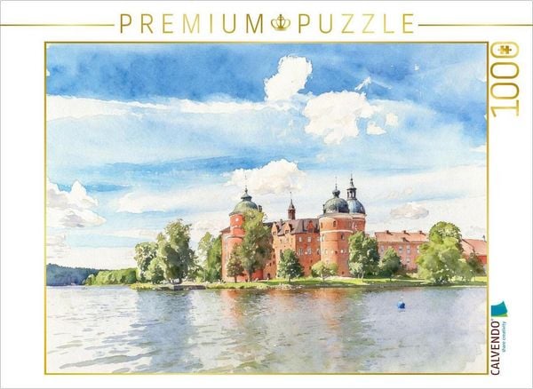 CALVENDO Puzzle Schloss Gripsholm | 1000 Teile Lege-Größe 64x48cm Foto-Puzzle für glückliche Stunden