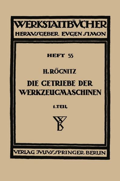 Produktbild: Die Getriebe der Werkzeugmaschinen