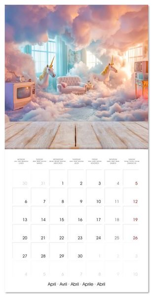 Produktbild: Animals in unreal rooms - Dreamlike Illusions (Wall Calendar 2026 12 &times; 12 Inch) CALVENDO 12 Month Wall Calendar