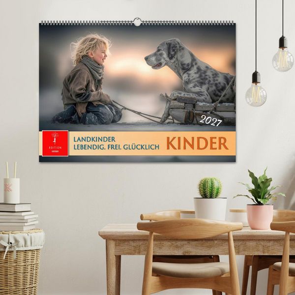 Produktbild: Kinder. Landkinder - Lebendig. Frei. Gl&uuml;cklich. (Wandkalender 2027 DIN A2 quer), CALVENDO Monatskalender