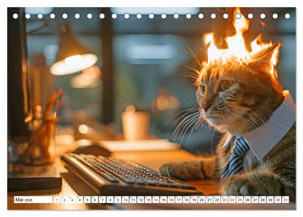 Produktbild: Katzipations - Berufskatzen im Einsatz (Tischkalender 2026 DIN A5 quer), CALVENDO Monatskalender