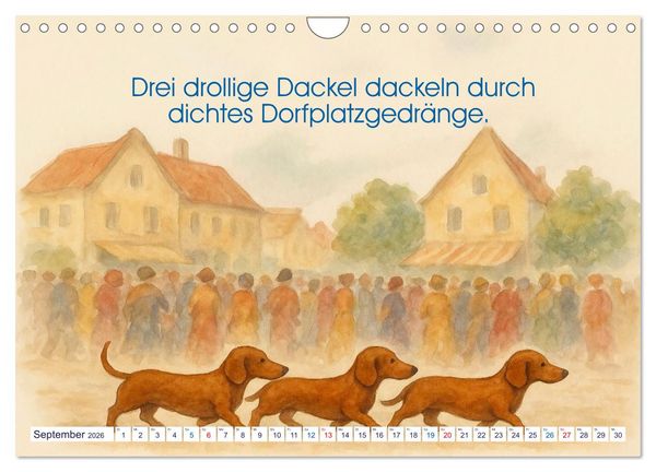 Produktbild: Zackige Zungenbrecher (Wandkalender 2026 DIN A4 quer), CALVENDO Monatskalender