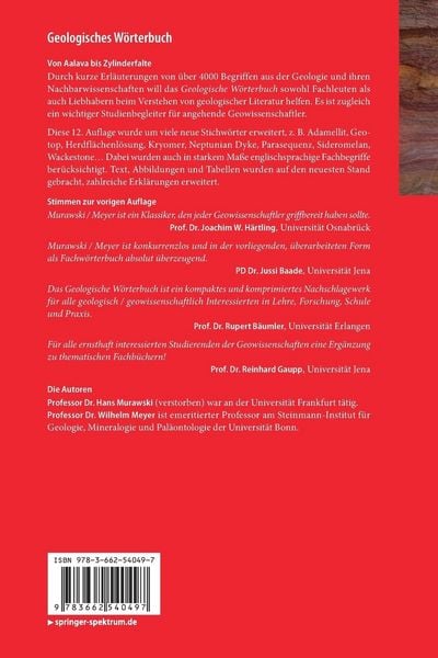 Produktbild: Geologisches Wörterbuch