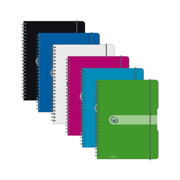 Produktbild: Herlitz Spiralblock A4 to go 80 Blatt kariert blau