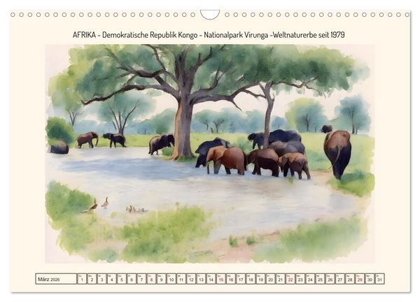 Produktbild: Weltnaturerbe unserer Erde (Wandkalender 2026 DIN A3 quer), CALVENDO Monatskalender