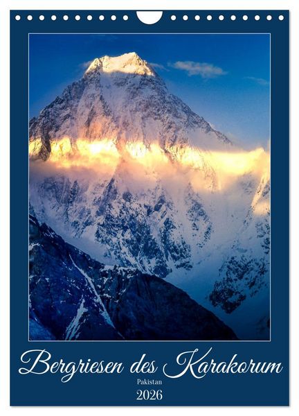 Produktbild: Bergriesen des Karakorum (Wandkalender 2026 DIN A4 hoch), CALVENDO Monatskalender