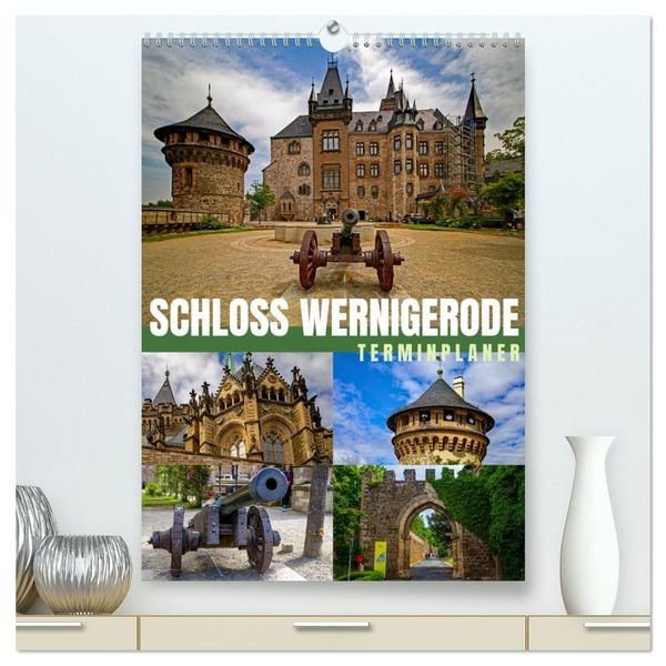 Produktbild: Schloss Wernigerode - Terminplaner (hochwertiger Premium Wandkalender 2026 DIN A2 hoch), Kunstdruck in Hochglanz