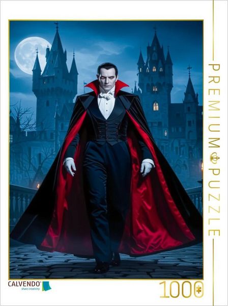 Produktbild: CALVENDO Puzzle Dracula, der adlige Vampir | 1000 Teile Lege-Gr&ouml;&szlig;e 64x48cm Foto-Puzzle f&uuml;r gl&uuml;ckliche Stunden