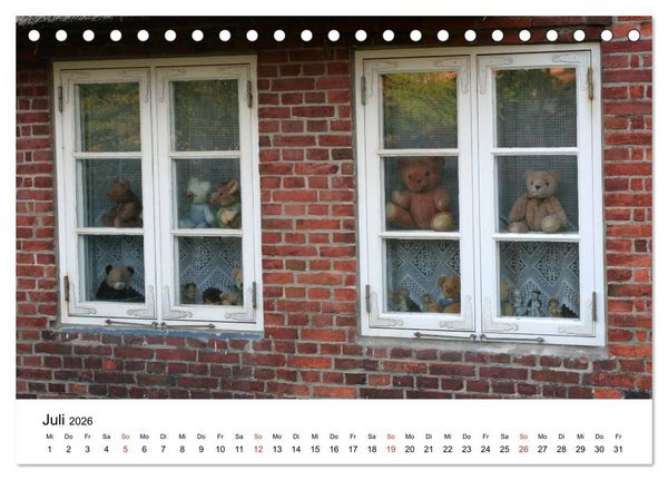 Produktbild: Teddys...jeder liebt sie (Tischkalender 2026 DIN A5 quer), CALVENDO Monatskalender