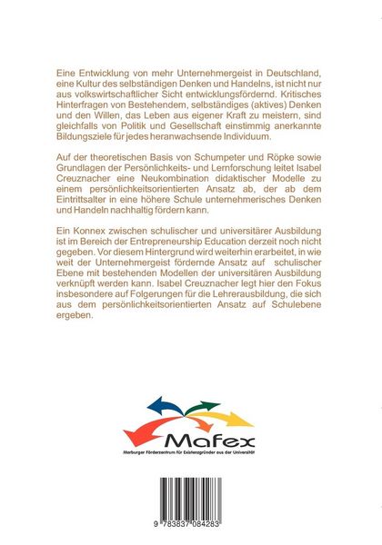 Produktbild: Pers&ouml;nlichkeitsentfaltung zu unternehmerischen Kompetenzen in Schule und Universit&auml;t