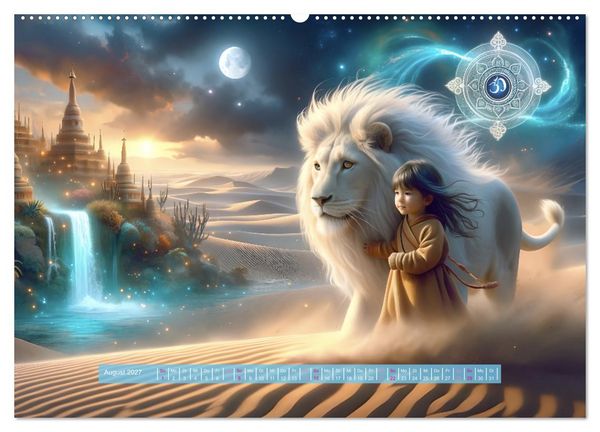 Produktbild: Traumwelt der Krafttiere (hochwertiger Premium Wandkalender 2027 DIN A2 quer), Kunstdruck in Hochglanz