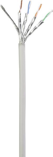Produktbild: Renkforce RF-5043946 RJ45 Patchkabel CAT 6a S/FTP 15.00m Grau Flammwidrig 1St.