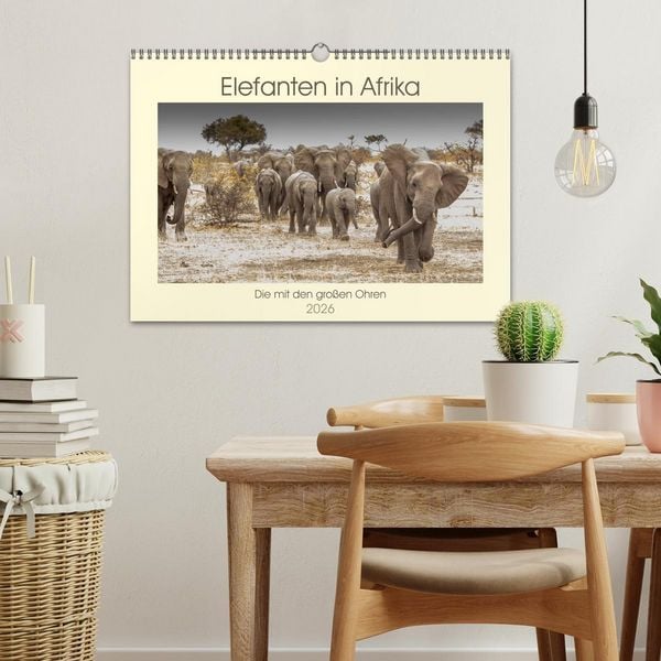 Produktbild: Elefanten in Afrika - Die mit den gro&szlig;en Ohren (Wandkalender 2026 DIN A3 quer), CALVENDO Monatskalender