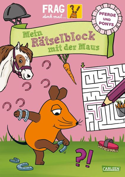 Produktbild: Frag doch mal ... die Maus: Mein R&auml;tselblock mit der Maus &ndash; Pferde und Ponys