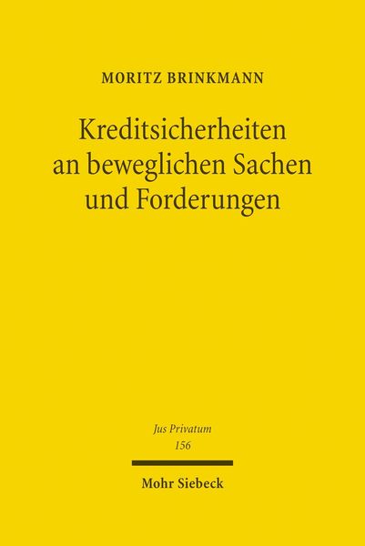 Produktbild: Kreditsicherheiten an beweglichen Sachen und Forderungen