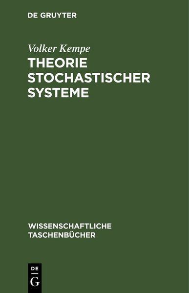 Produktbild: Theorie stochastischer Systeme