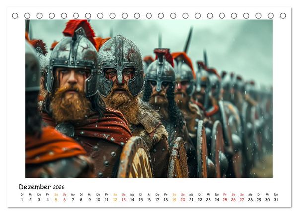 Produktbild: Wikinger - mutige Krieger (Tischkalender 2026 DIN A5 quer), CALVENDO Monatskalender