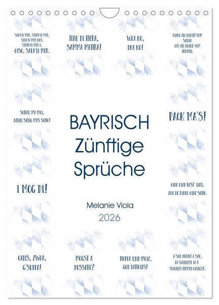 Produktbild: BAYRISCH Z&uuml;nftige Spr&uuml;che (Wandkalender 2026 DIN A4 hoch), CALVENDO Monatskalender