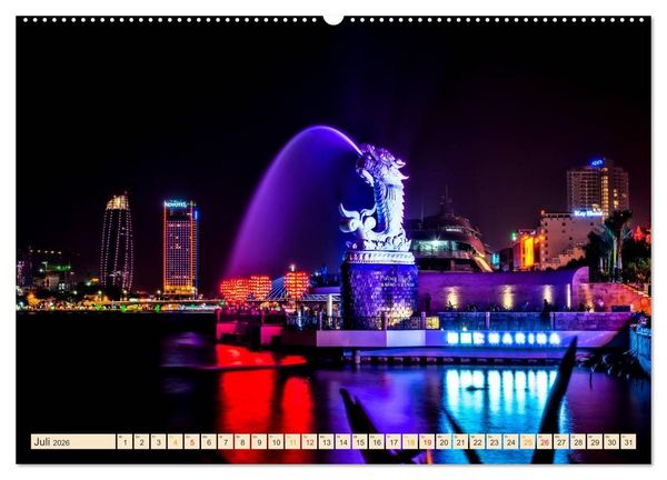 Produktbild: Metropolen der Welt - Skylines in der Nacht (Wandkalender 2026 DIN A2 quer), CALVENDO Monatskalender