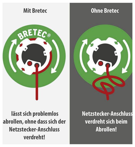 Produktbild: Brennenstuhl 1148370 Kabeltrommel 25.00m Rot Schutzkontakt-Stecker