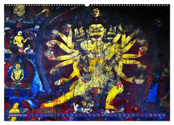 Produktbild: Mystische Wesen &ndash; Buddhistische Kunst im Himalaya (Wandkalender 2026 DIN A2 quer), CALVENDO Monatskalender