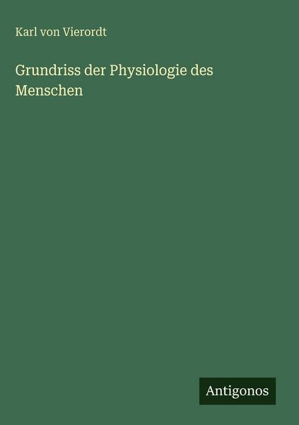 Produktbild: Grundriss der Physiologie des Menschen