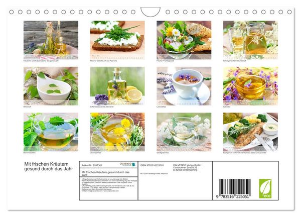 Produktbild: Mit frischen Kr&auml;utern gesund durch das Jahr (Wandkalender 2026 DIN A4 quer), CALVENDO Monatskalender