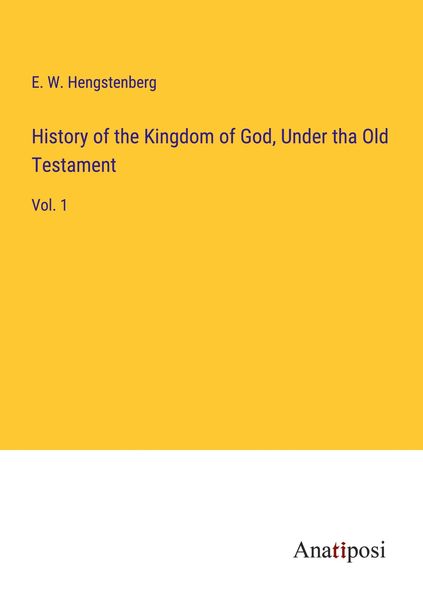 Produktbild: History of the Kingdom of God, Under tha Old Testament