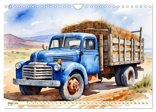 Produktbild: Nostalgische Trucks (Wandkalender 2026 DIN A4 quer), CALVENDO Monatskalender